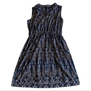Alfani Navy Giraffe Print Sleeveless ShirtDress